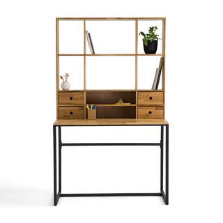 La Redoute Intérieurs Schreibtisch Eiche metallfurniert Stahl mit Aufsatz Hiba  