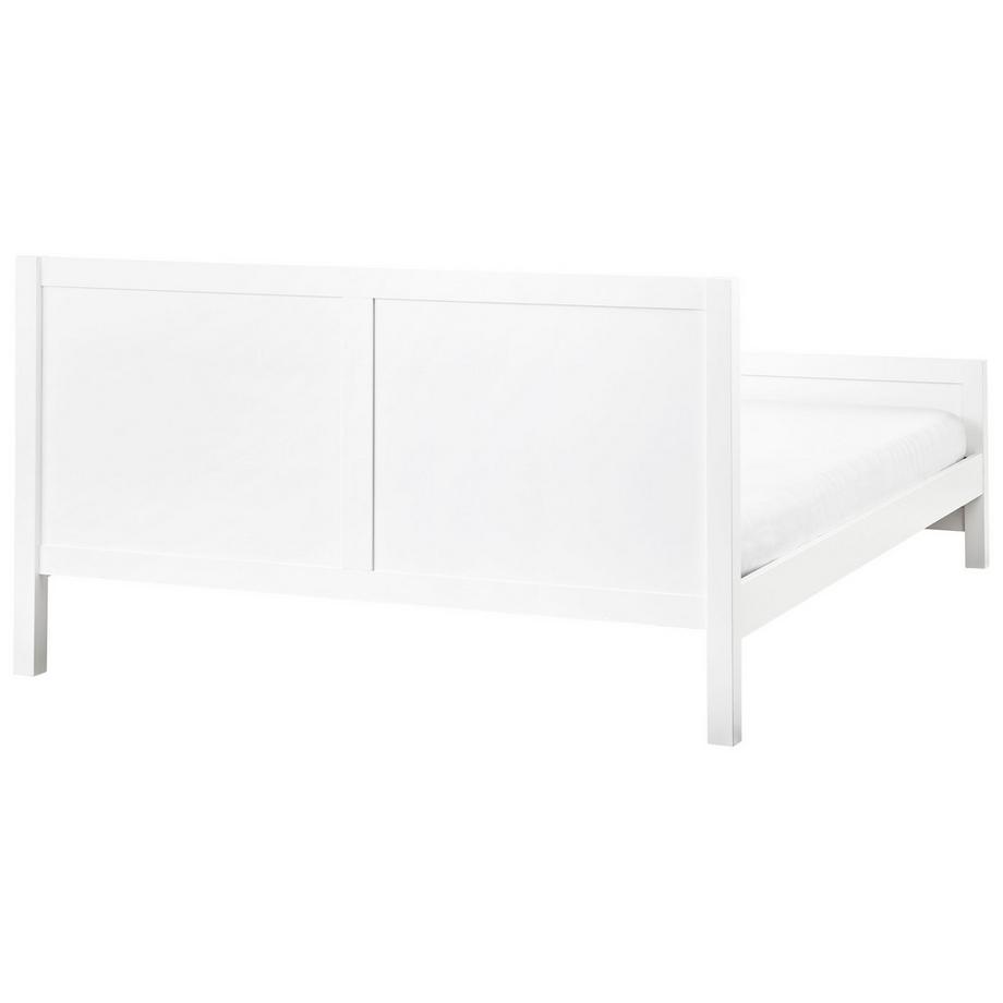 Beliani Lit avec sommier en Bois d'hévéa Rustique CHAMPAGNAT  