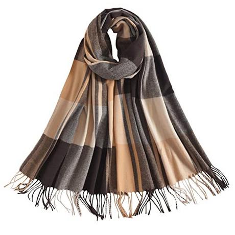 Only-bags.store Karierter Kaschmir-Look Oversized Schal  