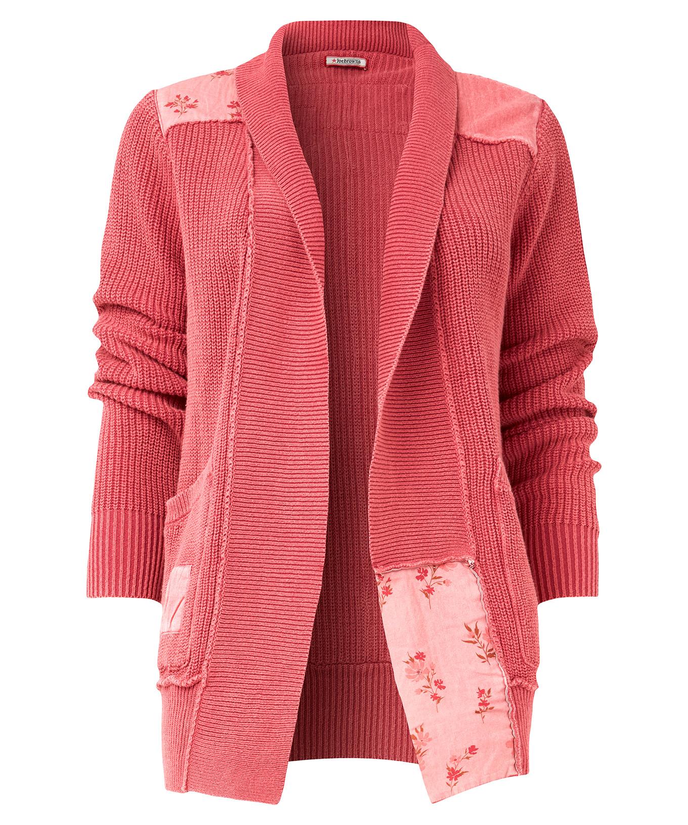 Joe Browns  Cardigan mit floralem Patchwork von Kante zu Kante 