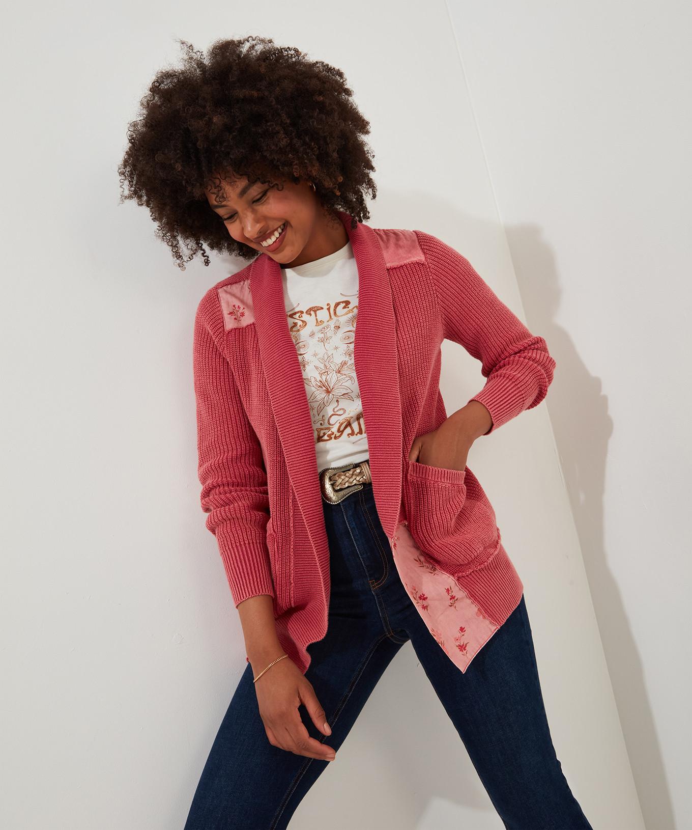 Joe Browns  Cardigan mit floralem Patchwork von Kante zu Kante 