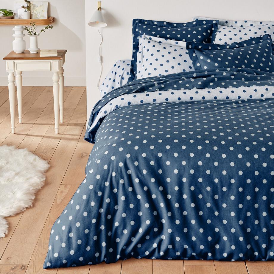 La Redoute Intérieurs Taie d'oreiller Clarisse Flanelle à Pois  