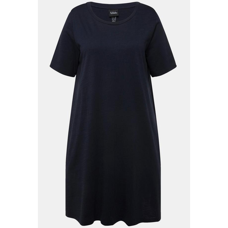 Ulla Popken Abito in jersey Linea A Girocollo Mezza Manica con Tasche  