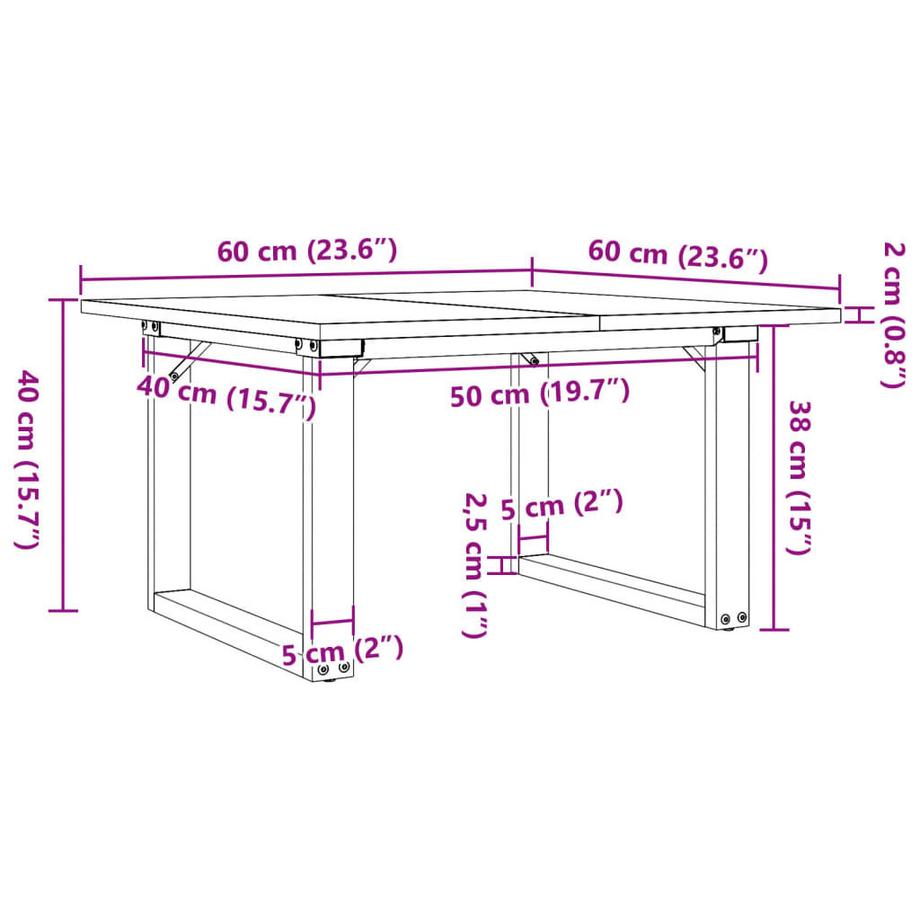 VidaXL Couchtisch kiefernholz  