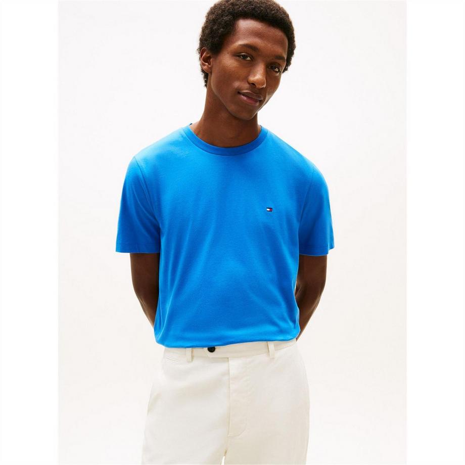 TOMMY HILFIGER T-Shirt Girocollo con Logo Ricamato  