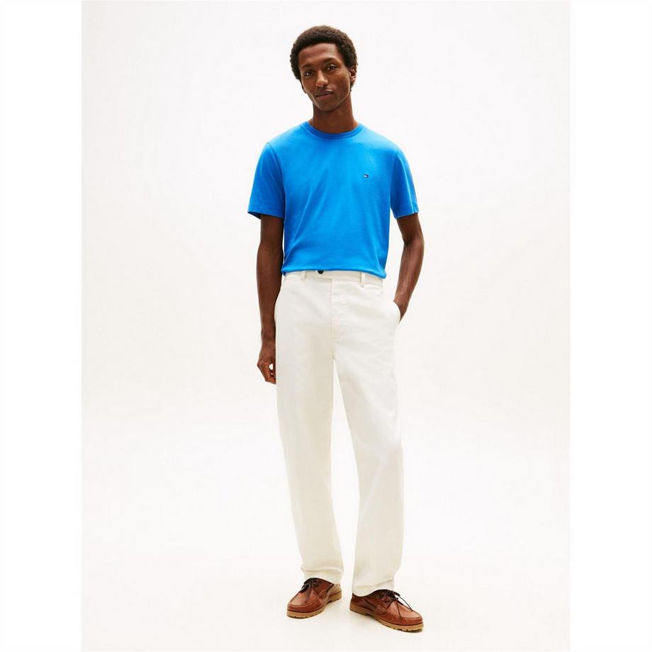 TOMMY HILFIGER T-Shirt Girocollo con Logo Ricamato  