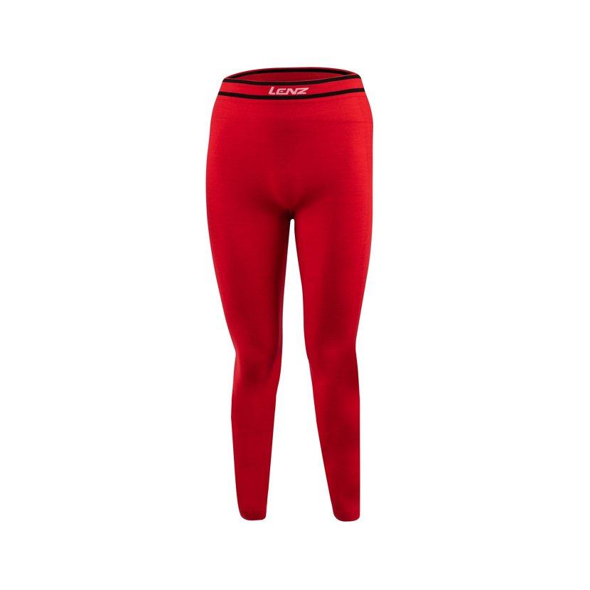 Image of Leggings Merino 6.0 Unisex Schwarz / Rot L