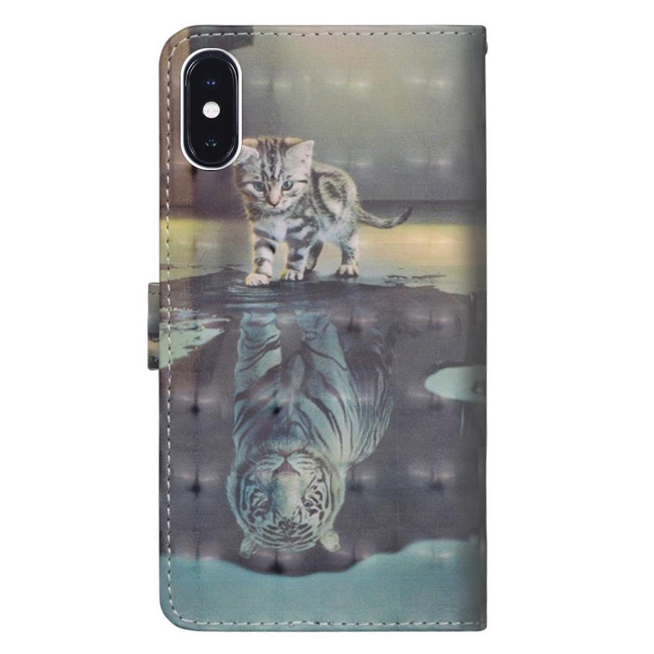 Cover-Discount  iPhone XS / X - Custodia in pelle effetto glitterato 