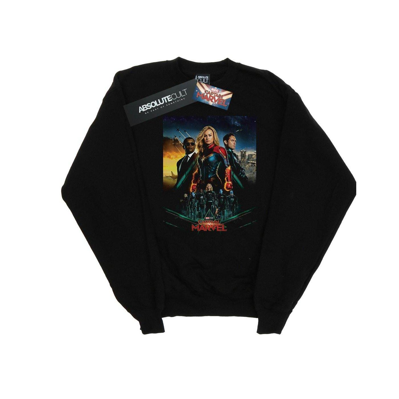 Image of Captain Movie Starforce Poster Sweatshirt Damen Schwarz XL