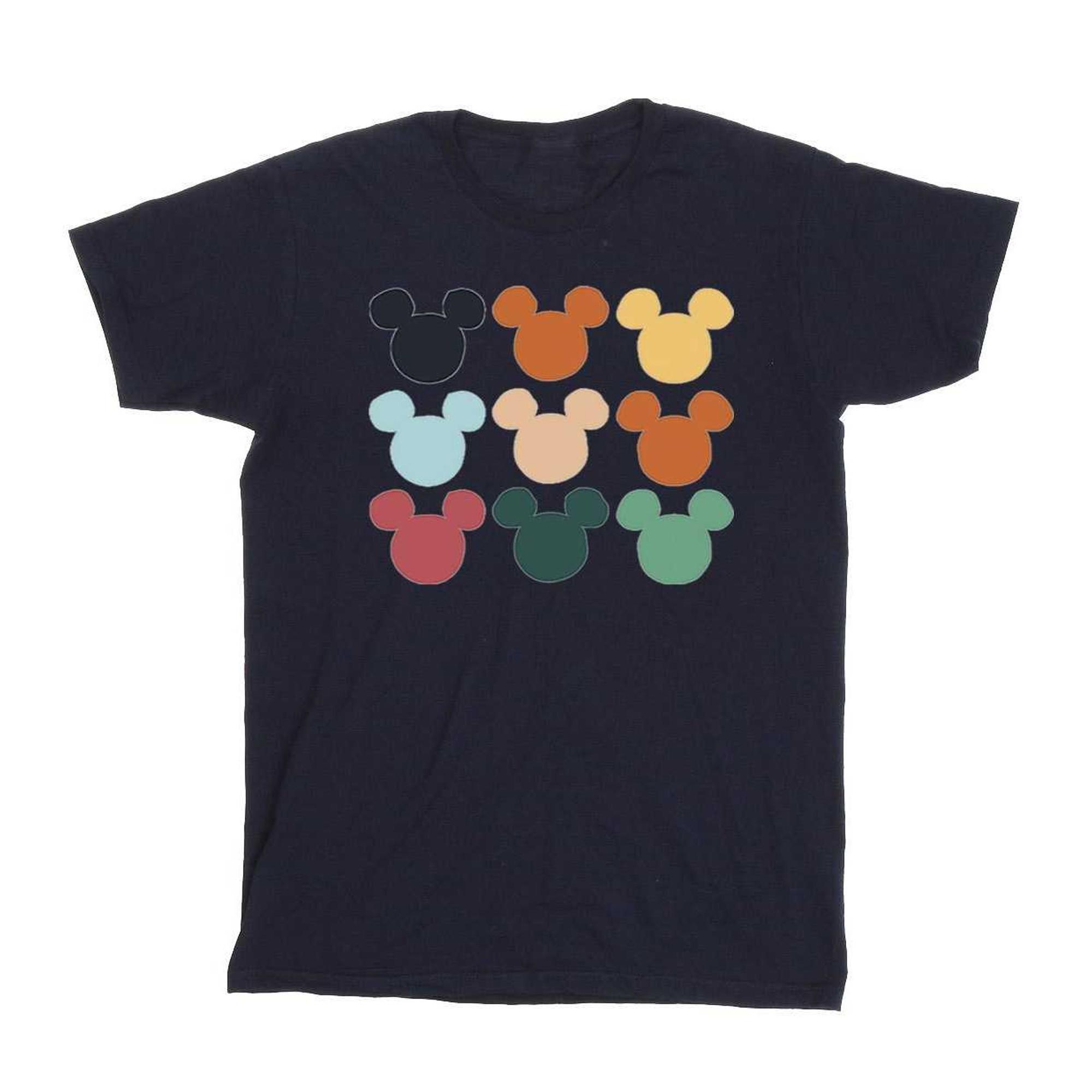 Image of Mickey Mouse Heads Square Tshirt Unisex Marine 104