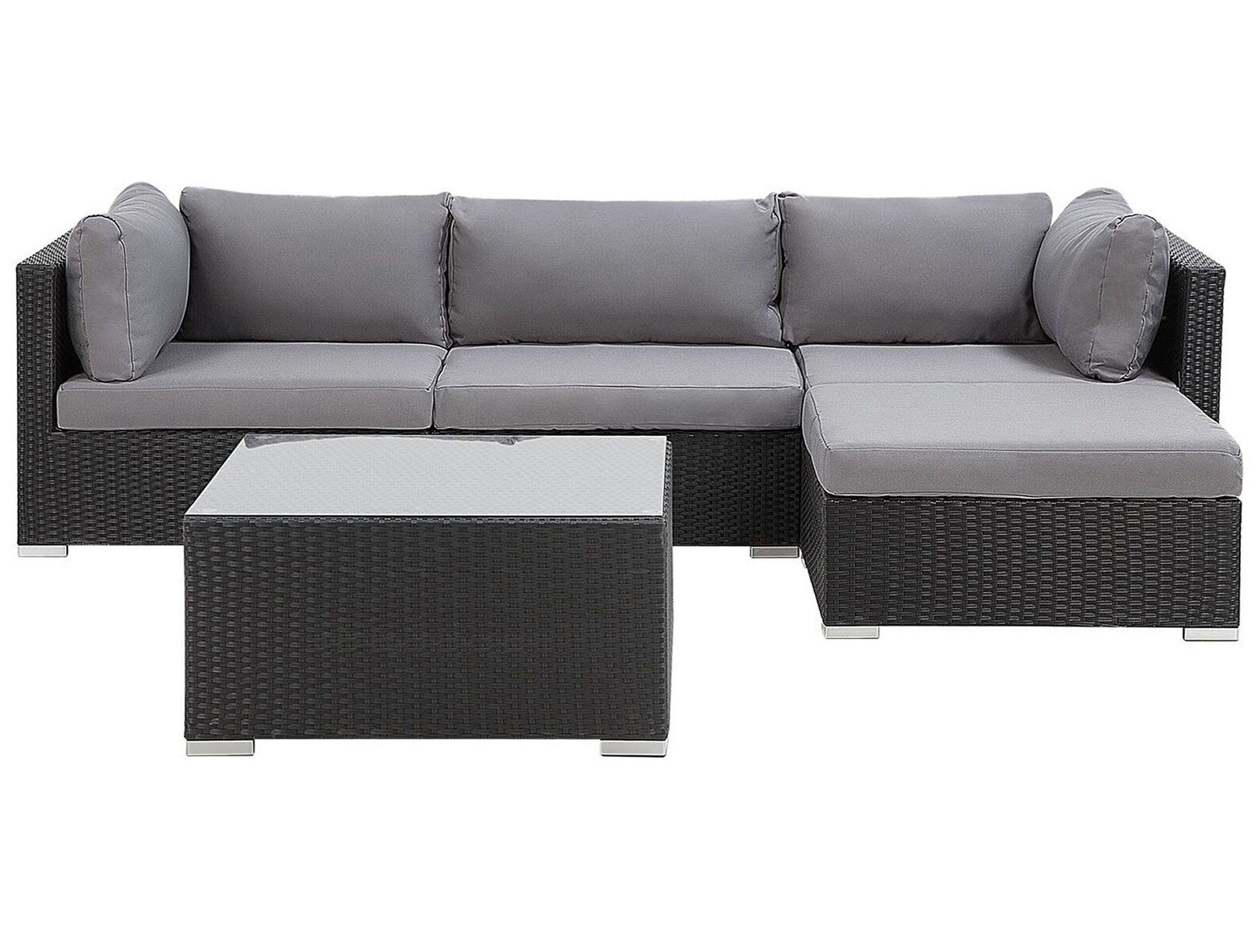 Beliani Lounge Set aus PE Rattan Klassisch SANO  