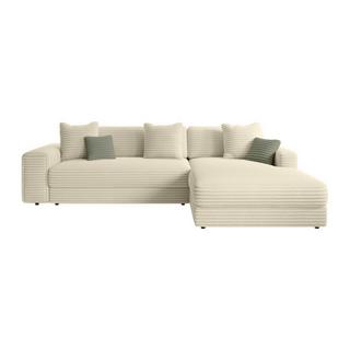 PASCAL MORABITO Ecksofa - Ecke rechts - grob gerippter Cord - Beige - CALAZO von Pascal Morabito  