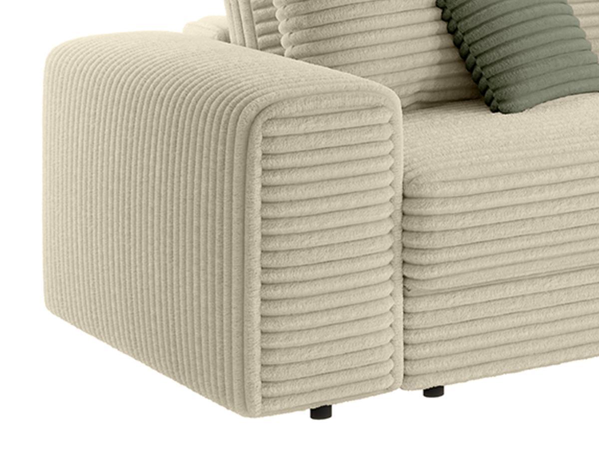 PASCAL MORABITO Ecksofa - Ecke rechts - grob gerippter Cord - Beige - CALAZO von Pascal Morabito  