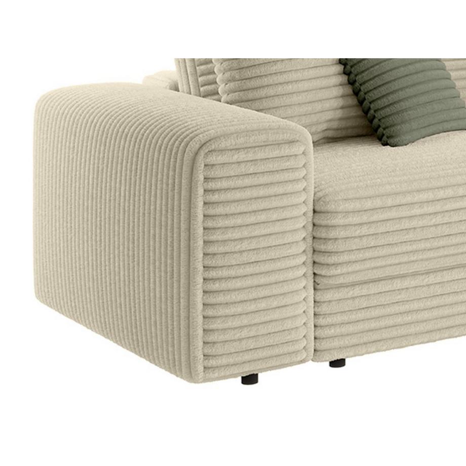 Vente-unique Ecksofa - Ecke rechts - grob gerippter Cord - Beige - CALAZO von Pascal Morabito  