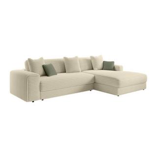 PASCAL MORABITO Ecksofa - Ecke rechts - grob gerippter Cord - Beige - CALAZO von Pascal Morabito  