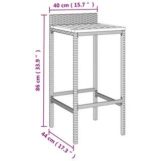 VidaXL Gartenbar set poly-rattan  