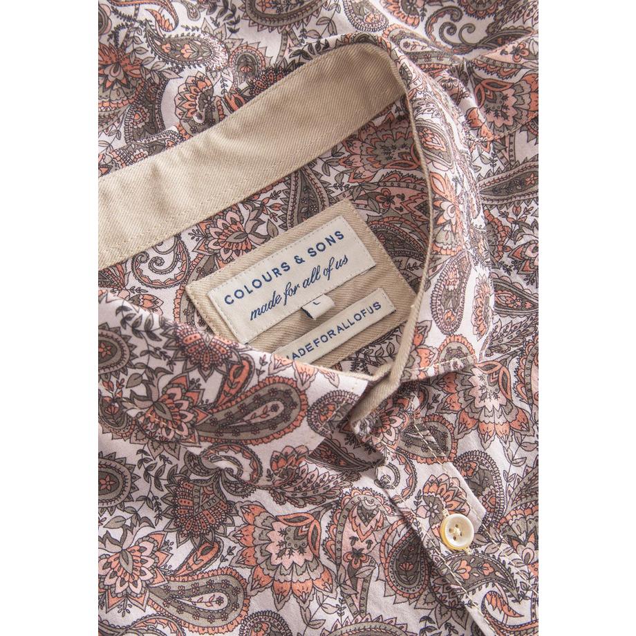 Colours & Sons Langarmhemd Printed Mezcal Paisley  