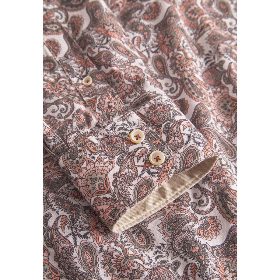 Colours & Sons Langarmhemd Printed Mezcal Paisley  