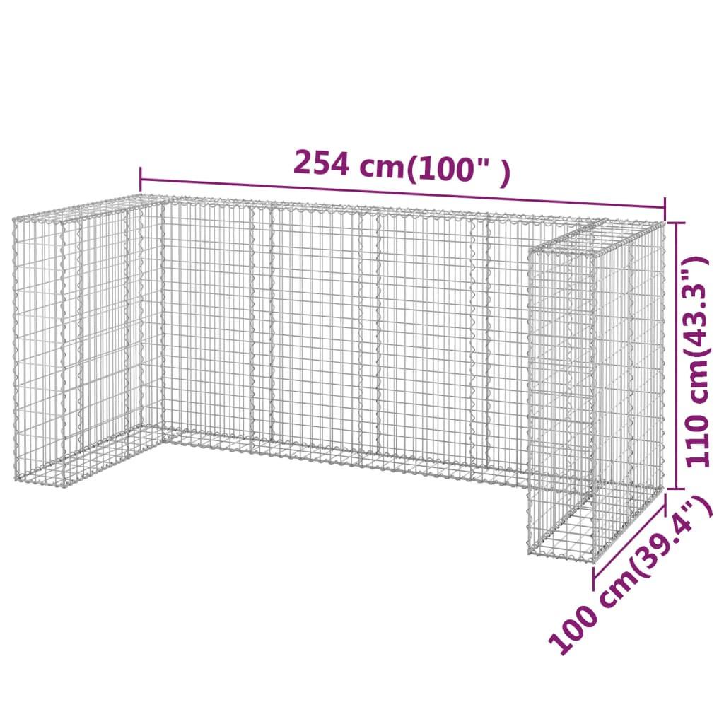 VidaXL Mur de gabion acier  