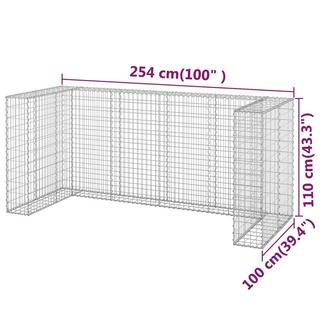 VidaXL Mur de gabion acier  