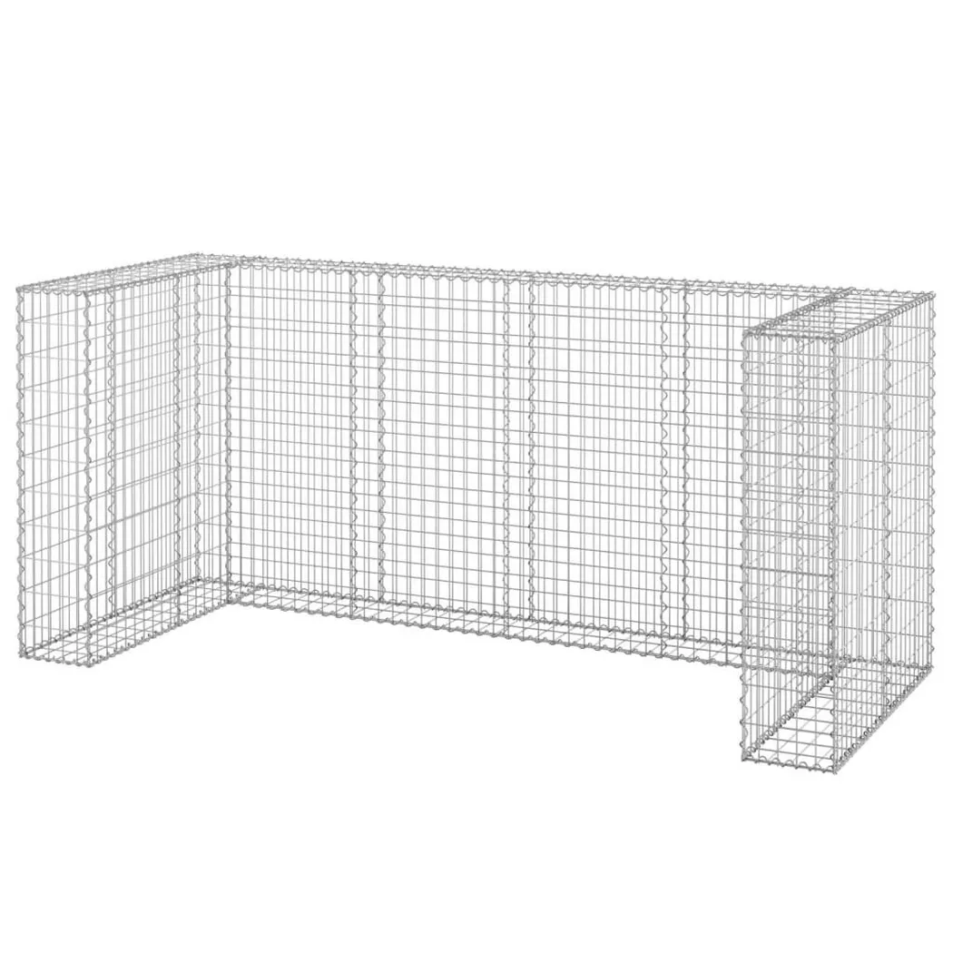 VidaXL - Gabionenwand stahl, One Size, Silber