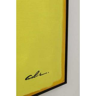 KARE Design Image encadrée Formes abstraites jaune 113x113  