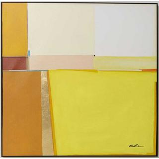 KARE Design Quadro con cornice Forme astratte giallo 113x113  