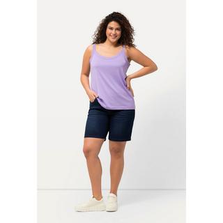 Ulla Popken  Bermuda en jean Mandy, coupe 5 poches et taille confortable 