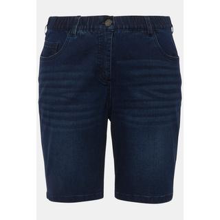 Ulla Popken  Bermuda en jean Mandy, coupe 5 poches et taille confortable 