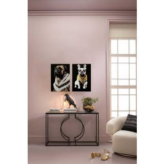 KARE Design Tableau en verre King Pug 40x60  