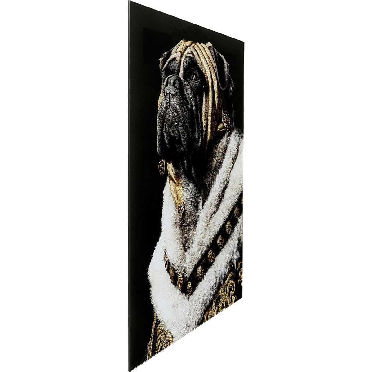 KARE Design Tableau en verre King Pug 40x60  