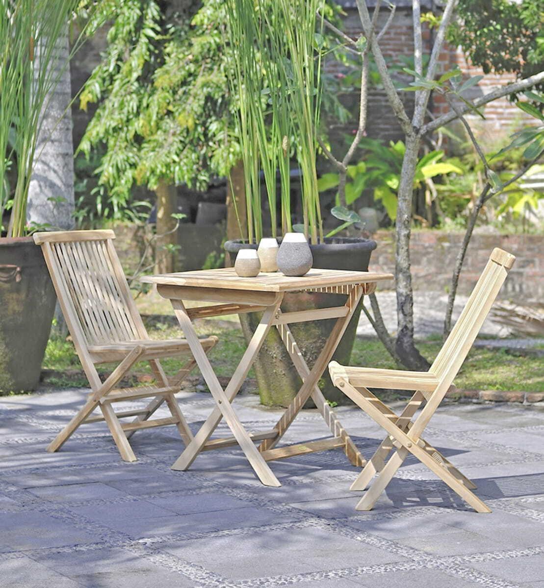 mutoni pleasure Garten Essgruppe Java Teak (3-tlg)  