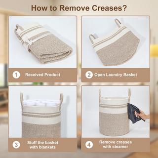 Alopini Gewebter Wäschekorb aus Baumwolle  