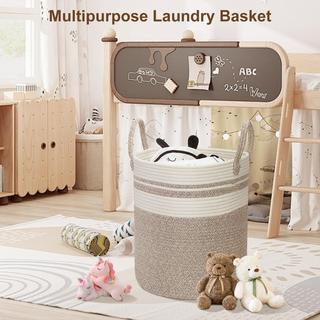 Alopini Gewebter Wäschekorb aus Baumwolle  