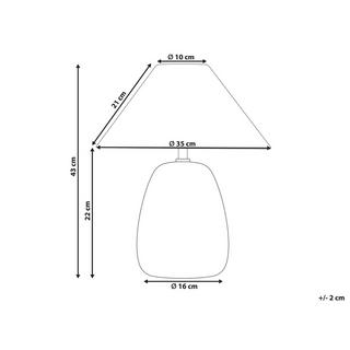 Beliani Lampada da tavolo en Ceramica Moderno LUCHETTI  