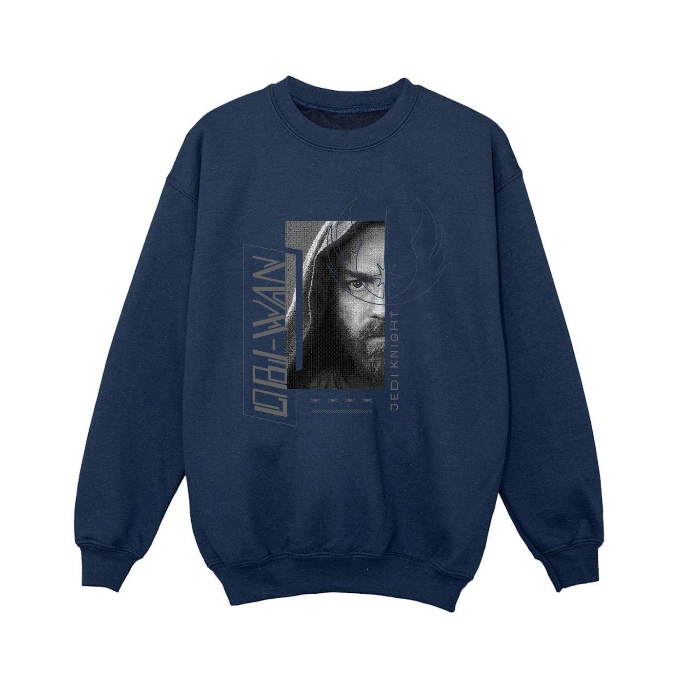 Image of Obiwan Kenobi Jedi Scifi Collage Sweatshirt Jungen Marine 116
