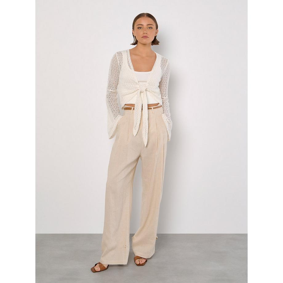APRICOT Cardigan all'uncinetto con motivo a rombi e laccetti  