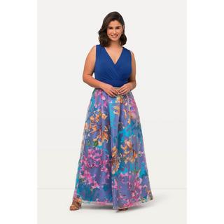 Ulla Popken  Robe maxi sans manches. Décolleté en V, esprit cache-cœur. 