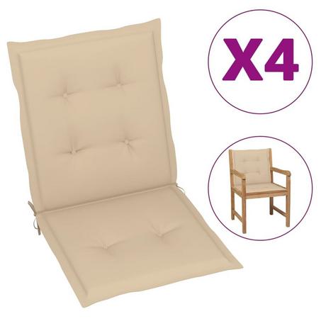 VidaXL Coussins de chaise de jardin 4 pcs  100x50x3 cm  