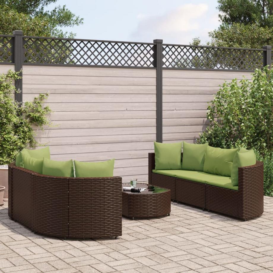 VidaXL set salotto da giardino Polirattan  