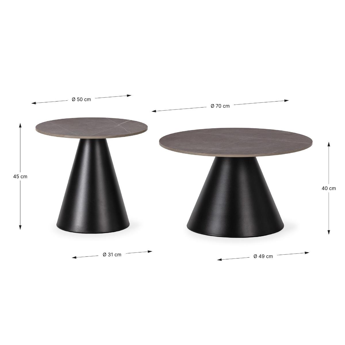 Calicosy Set di 2 tavolini da salotto LOUNA  