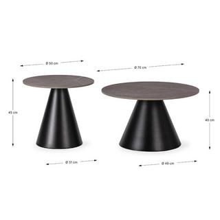 Calicosy Set di 2 tavolini da salotto LOUNA  
