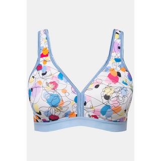 Ulla Popken  Reggiseno minimizer senza ferretto con stampa colorata e coppa C-D 