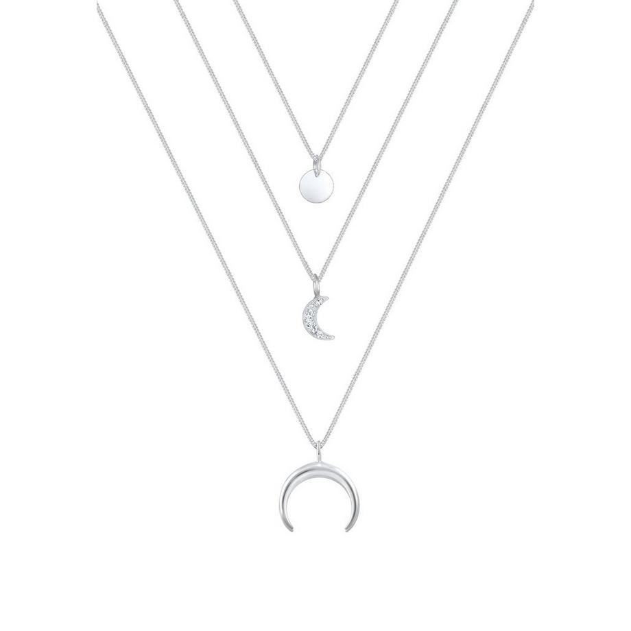 Elli  Halskette Halbmond Layer Kristalle 