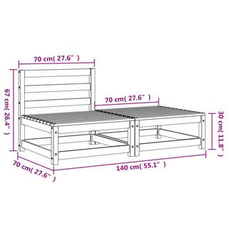 VidaXL Canapé de jardin  