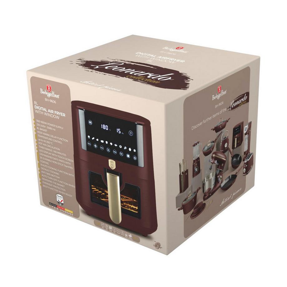 Berlinger Haus Friteuse à air chaud mat bordeaux Leonardo Collection  