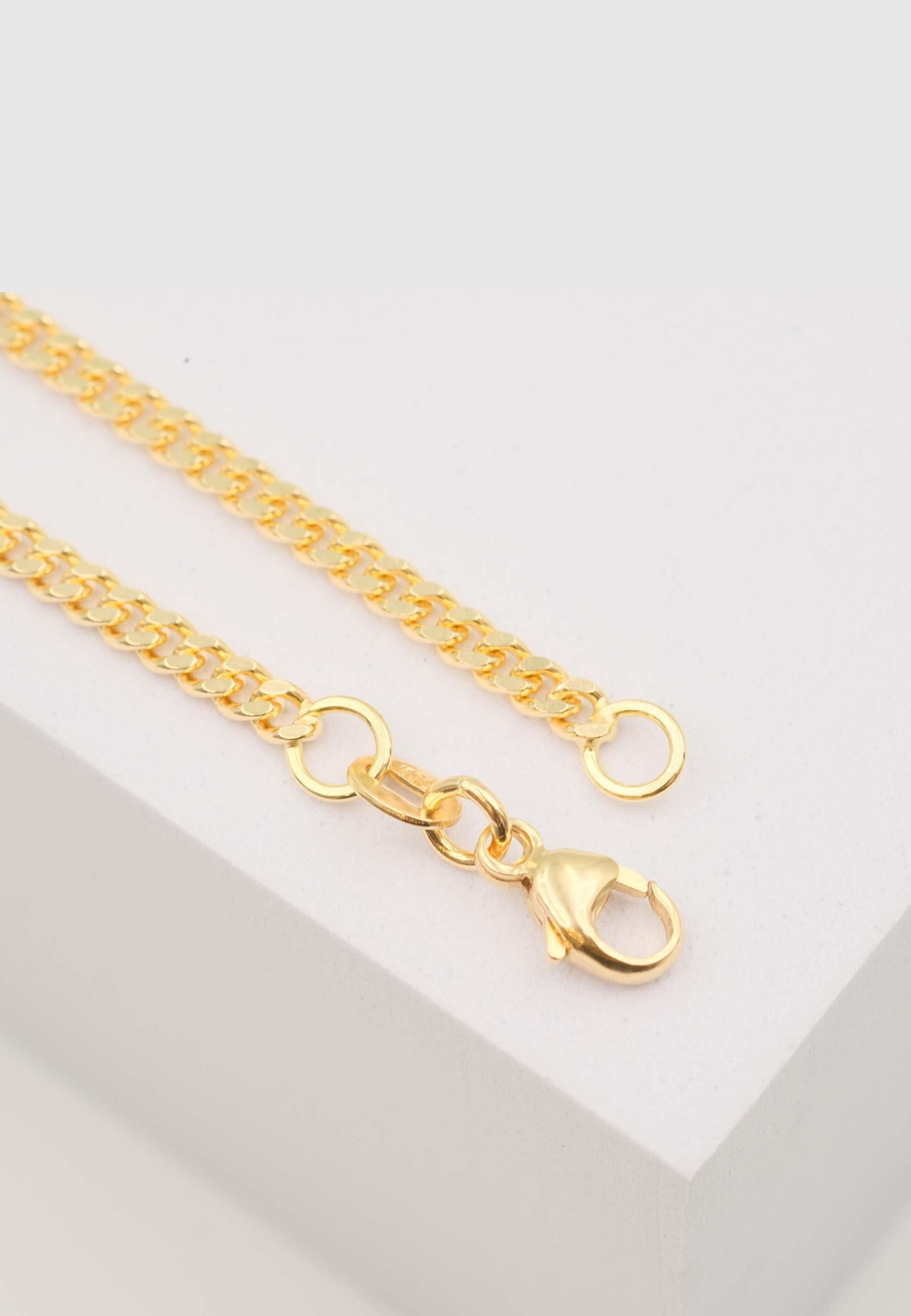 MUAU Schmuck  Collier Panzer Gelbgold 375, 2.6mm, 55cm 