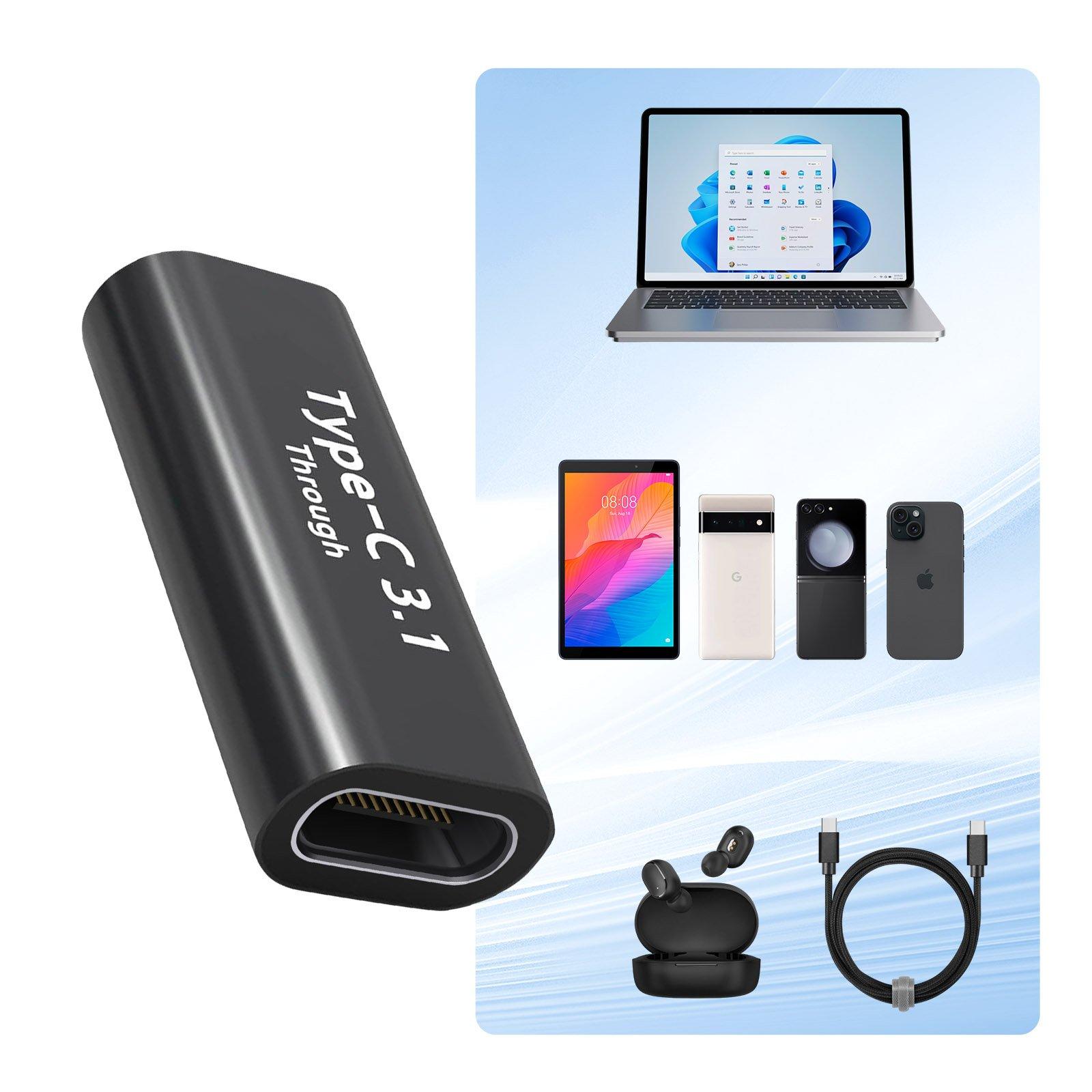 Avizar  USB-C Verlängerungsadapter Schwarz 