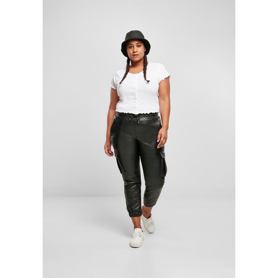 URBAN CLASSICS Pantaloni Cargo Ecopelle  