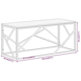 VidaXL Couchtisch edelstahl  